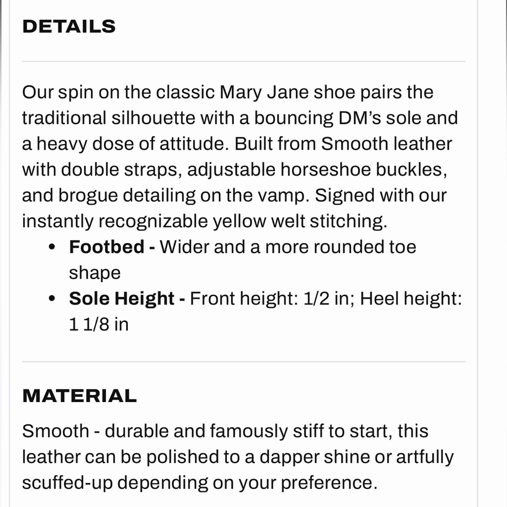NWT  Dr. Martens 8065 Smooth Leather Mary Jane Shoes - Picture 14 of 15